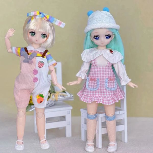 Poupées 30 cm poupée de visage d'anime bidimensionnel 16 poupée Bjd ou vêtements habillés jouets cadeaux d'anniversaire pour enfants fille 231027