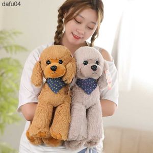 Poppen 32/38cm kaii simulatie teddy hond knuffel dieren pluche speelgoed schattige harige hondenkussen kinderen verjaardagscadeaus l230522 l230522