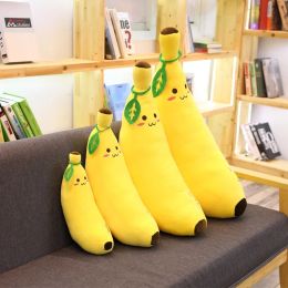 Muñecas 3580 cm gigante suave caricatura sonrisa plátano peluche juguetes pellizos cojín almohada de almohada creativa de San Valentín