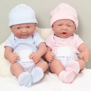 Poupées 35 cm 14 pouces bébé mignon mignon silicone reborn Doll toys for enfants girls cadeaux vif lien full body girl 231127