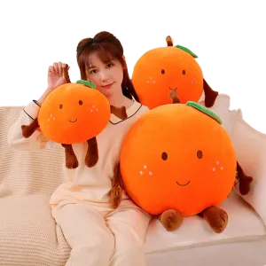 Poupées 40 ~ 80 cm Suisshy Orange Doll Plux Touet Happy Fruit Plux Poux Soft Food Planche avec des jambes Orange Peluche Kids Gift