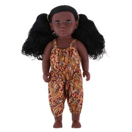 Poppen 43 cm echte vinyl babypop Afrikaans geboren meisje kindercadeau speelgoed 231016