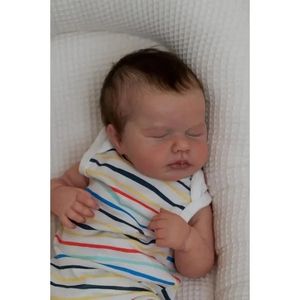 Poupées 45 CM bébé Reborn Loulou endormi corps complet silicone réaliste peau 3D avec veines visibles haute qualité fait à la main reborn 231024