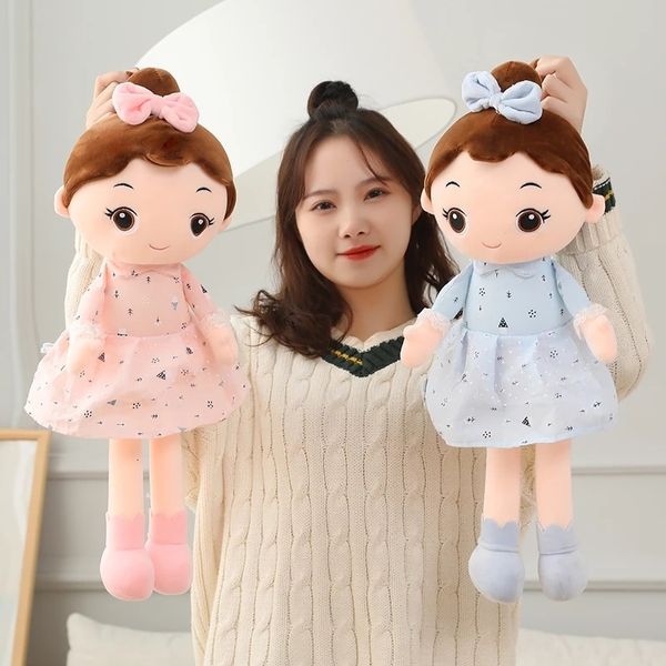 Poupées 4590cm Super Kawaii en peluche filles poupée avec des vêtements enfant filles bébé apaiser jouets en peluche doux dessin animé jouets en peluche pour enfants cadeau 230427