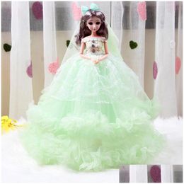 Poupées 45Cm One Piece Design De Mode Princesse Poupée Robe De Mariée Robe De Soirée Noble Pour Poupées Fille Cadeau 10 Couleurs Livraison Directe Jouets Cadeau Dhcp1