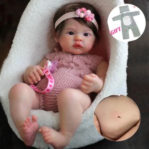 Poupées 45 cm corps entier Silicone Viny Meadow Bebe Reborn fille avec cheveux enracinés à la main réaliste poupée réaliste jouet pour enfants 231027