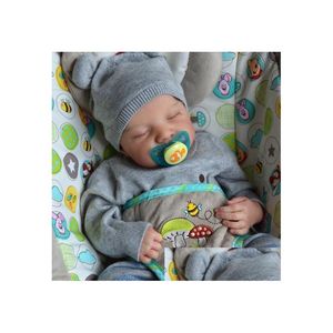 Poppen 46 cm Levi Reborn Babypop 3D Geschilderde Huid Realistisch Fl Vinyl Jongen Lichaam Wasbaar Afgewerkt Geboren Kinderspeelgoed Figuur Cadeau 230607 Drop Dhuy1