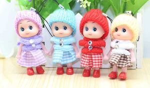 Muñecas 5 niños mini muñecas juguetes niña 8cm lindo plush de cuero suave muñeco teléfono colgante decoración de bolsas de bolsas s2452201 S2452201 S2452201