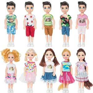 Poppen 5 inch Mini Kelly Pop Accessoires Mode Chelsea Kleding Party Grown Outfits Kinderen Meisjes Speelgoed voor Kinderen Verjaardagscadeau 231031