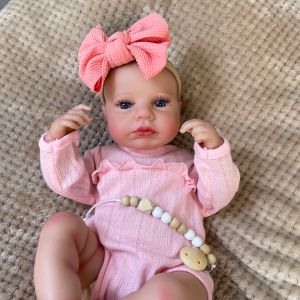 Dolls 50 cm afgewerkt Reborn Baby Doll Loulou Awake Open Eyes Lifely Newborn 3D Skin Handmade Toy Figure Verjaardagscadeau voor meisjes