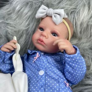 Poupées 50 cm fini Reborn Baby Dolls Loulou Awake Girl Girl Life LifeLICON Vinyle nouveau-né 3D Veines visibles Visibles Toys DIY POUR GILLES