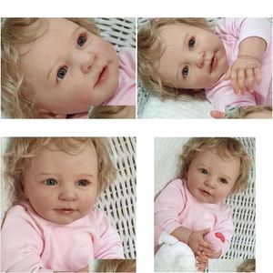 Dolls 55 cm 3D-schildertijden Sile Sile Reborn Lisa Girl Baby Doll speelgoed Realistisch 22 inch zoals Real Bebe Princess Toddler Alive Dress Up 22031 Dhepy