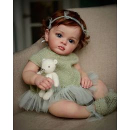 Poupées 60 cm 3d peinture cutané corps corps silicone reborn bébé poupée pour fille tutti navires sanguins bebe art réaliste des poupées renaisées à la main
