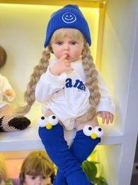 Dolls 60 cm Lifelike Erin P Girl Beb Reborn de Silicone Mol met stoffen lichaam Verjaardagsgeschenken Muecas 230508