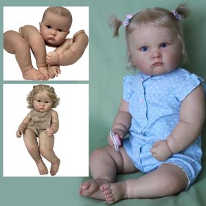 Poppen 65 cm Painted Reborn Doll Kits Charlotte Handgemaakte Realistische Vinyl Speelgoed Ongemonteerde onderdelen Accessoires P 230728