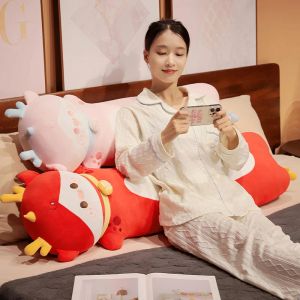 Dolls 70120cm Gigantische lange Dragon Pillow Dragon Plush dinosaur cadeau plushie speelgoed Soft Stuffed Animal DiP -kussencadeau