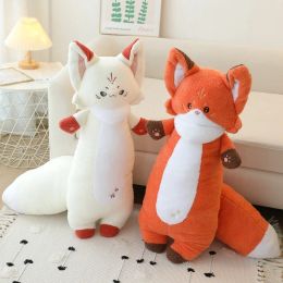 Muñecas 75 cm Kawaii Fox Plush Toy Plush Cartoon Almohada de animales de peluche suave Fox lindo