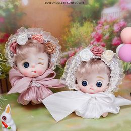 Poppen adollya 10 cm 112 bjd poppen met kleding schattig gezicht 7 gewrichten beweegbare make -up ogen haarspeelgoed voor meisjes diy bjd pop voor meisjes 230922