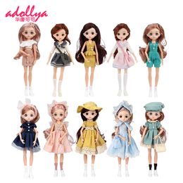 Poppen adollya 16 bjd beweegbare gewrichten mini voor meisjes pop volledige set prinses vrouwelijk lichaam accessoires kawaii speelgoed 230427