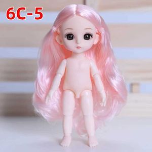 Dolls Adollya 16cm 1/12 BJD Doll Black Rose Brown Hair Swinging Doll 3d Eyes 13 Ball Mouvement Joint Fotage Body Makeup BJD Doll S2452201 S2452201 S2452201