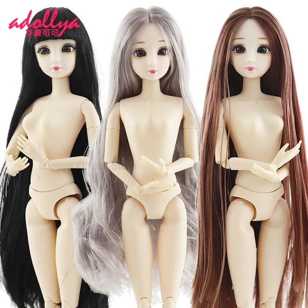 Poppen Adollya 30 cm BJD pop naakte kogelgewricht draaibaar voor meisjes naakt make-up 3D ogen 20 beweegbare gewrichten prinses 16 231011