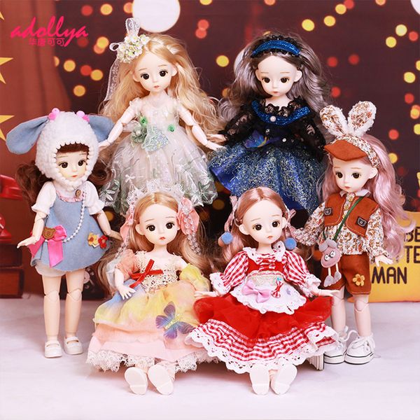 Muñecas Adollya 30 cm Muñeca de moda 1/6 BJD con ropa bonita Juguetes para niñas Pelo largo Hermosa princesa Niña Regalo de Navidad 220912