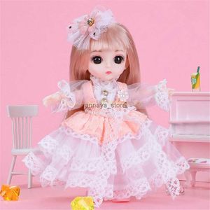 Muñecas Adorable muñeca BJD de 16 cm con zapatos de vestir figura de acción de pequeña princesa móvil 13 articulaciones cara dulce juguete de regalo en miniatura para niña