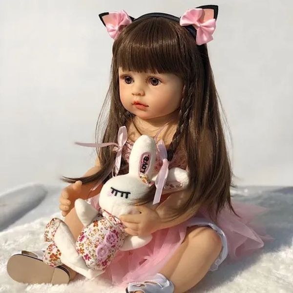 Dolls All Silicone Simulation Reborn Molls Baby Children's Toys La ropa se puede cambiar