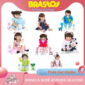 Dolls Baby Doll Reborn Doll Silicone Body kan een bad nemen met fopspeen magnetische kerstcadeaus voor kinderen verzonden van Brasi 230424