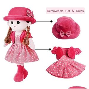 Dolls Baby Girl Gesteld P speelgoed met verwijderbare hoedrok Sweetheart Rag Doll Cozy Cuddle Soft Slee For Kid Drop Delivery speelgoed Geschenken Acc Dhuhc