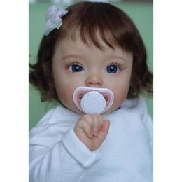 Poupées Babys Reborn Doll 58cm Silicone Bébé Adorable Réaliste Enfant Bonecas Fille Menina De Surprice avec Girafe 230907