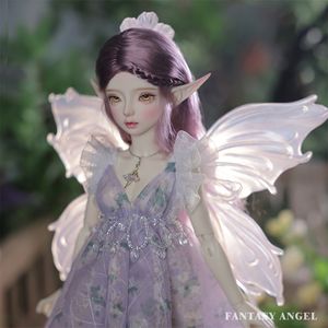 Poppen BJD Doll 14 Heardind Flashing Wing Fishtail Rok Afneembare Magnetische Zuig Fairy Oren Hand Made Artist Ball Jointed 230719