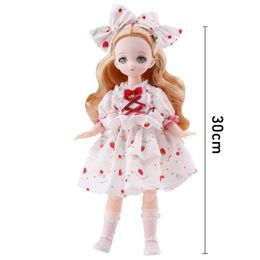 Muñecas BJD Doll 30cm Anime Doll Set 1/6 BJD 23 Cuerpo móvil conjunto con actriz líder de Ski Adjunta como DIY Toy Reborn Kawaii S2452202 S2452201