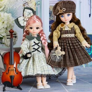 Poupées BJD poupée et vêtements avec plusieurs connecteurs détachables 30 cm 16 oeil 3D fille habiller cadeau d'anniversaire jouet 231117