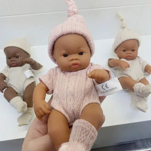 Muñecas Muñecas Reborn Negras Muñeca Reborn de Silicona Muñecas de 20 cm Muñecas de Bebé Reborn Juguetes Tacto Suave Muñeca de Alta Calidad para niños 231031