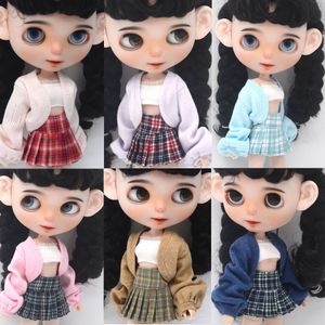 Poupées Blyth poupée vêtements mode tricots jupe ensemble pour Azone OB22 OB24 FR accessoires jouets cadeau 230714