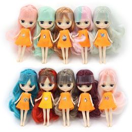 Muñecas Boneka Blyth Mini DBS Rambut Poni Warna warni Pabrik Telanjang Cocok untuk Riasan Perubahan Diy Mainan Anak Modo Perempuan 11Cm 230905