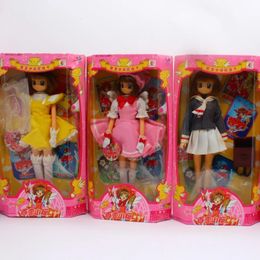 Poppen Cardcaptor Sakura Kinomoto Tomoyo Daidoji Action Figure Anime Card Captor Doll Collection Toy Girl's Verjaardagscadeau 231205