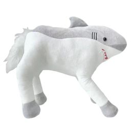 Poupées créatives poupées shark riding coussin canapé décoration de décoration pp cotonned home décoration dessin animé de somnifère en peluche