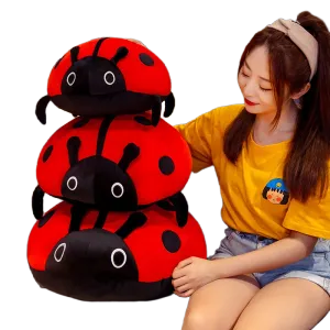 Poppen schattig 70 cm cartoon SevenStar Ladybug Doll plush speelgoed anime soft down katoen gevulde bug kussen juguetes home decor vakantie cadeau