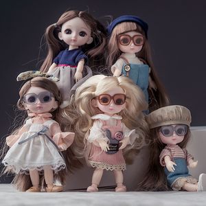 Muñecas Muñeca 13 Móvil Articulado 112 16 cm Bjd para niñas 3D Eye Dress Up Moda Juguetes de plástico Precioso regalo de cumpleaños de alta calidad 230427