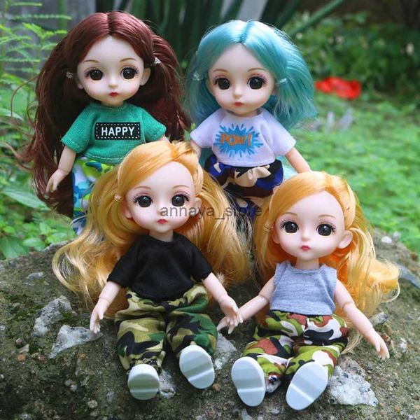 Muñecas muñeca 16cm estilo lindo y elegante 13 muñecas articuladas con articulaciones móviles ropa a juego princesa BJD 1/12 juguete de regalo para niña