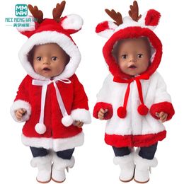 Poupées vêtements de poupée en peluche manteau de noël pull pour 43 cm Born Baby poupée poupée américaine fille cadeau 231017