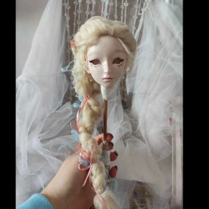 Dolls Doll kleurrijke pruik voor 1/6 1/3 1/4 1/8 SD BJD Doll Hair Wig Princess Doll Fake Hair Wig Decoration Princess CAN CAN AANPASSING