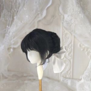 Dolls Doll -pruik voor 1/6 1/3 1/4 1/8 SD BJD Doll Hair Wig Black Hair Princess Doll Fake Hair Wig Decoration Princess