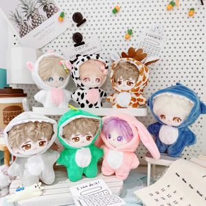Dolls Dolls 10 cm Kawaii Animal Unicorn Rabbit Coat Set Mini Idol Soft Cotton Doll Diy Clothing Accessories Girl Fan Series Gift S2452202 S2452307