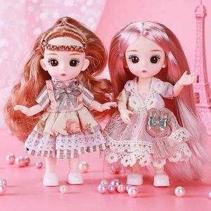 Dolls -poppen 16 cm prinses bjd pop schattige gezichtskleding en schoenen 1/12 schaal diy beweegbaar 13 toevoegen schattige cadeaus meisje speelgoed s2452202 s2452203