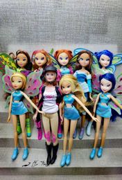 Muñecas muñecas primitivas lindas cabello azul niña coloreada muñeca con accesorios de cuerpo ganador accesorios de juguete juguetes para niños S2452202 S2452307