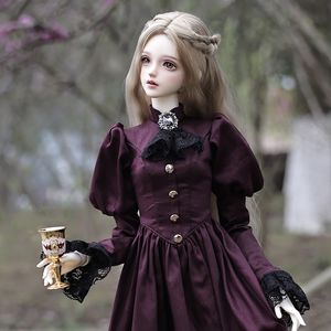 Dolls Elina Bjd Doll 13 Beautiful Elegant Lady Vintage Aristocratic Purple Dress Resin Art Toy Shuga Fairy 230427