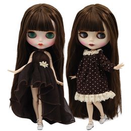 Poupées Es DBS Blyth Doll 1 6 Bjd Disesuaikan Wajah avec Rambut Coklat Telanjang Sendi Tubuh pour Gadis Hadiah Mainan BL0521 230905